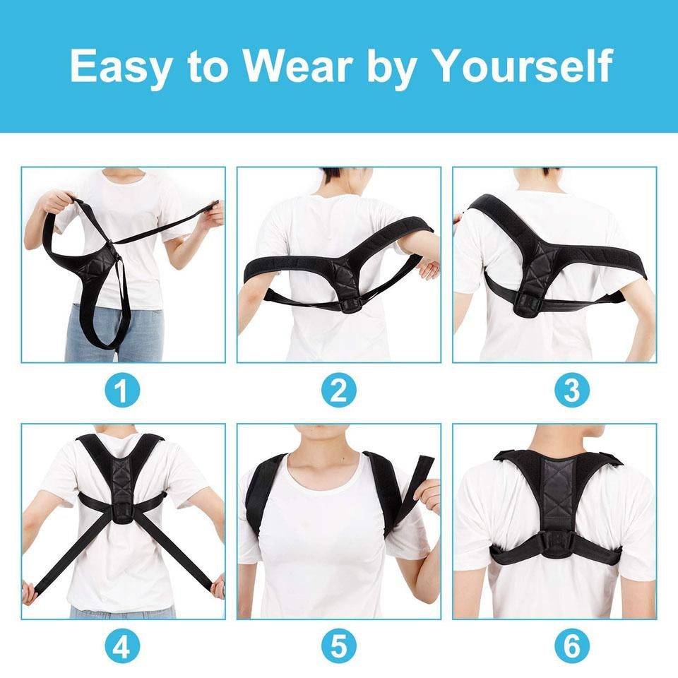 Adjustable Posture Corrector – Upper Back Support Brace