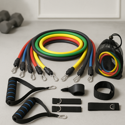 11-Piece Resistance Bands Set – Home Gym Kit