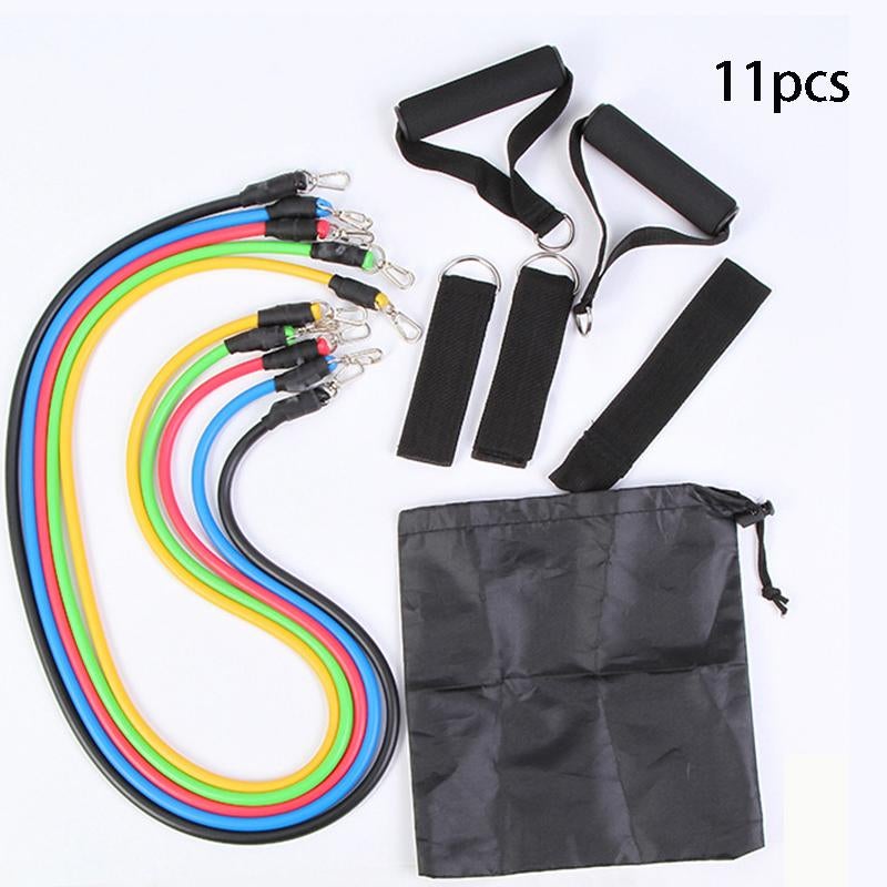 11-Piece Resistance Bands Set – Home Gym Kit