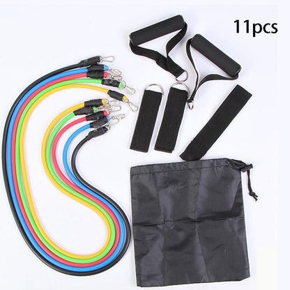 11-Piece Resistance Bands Set – Home Gym Kit