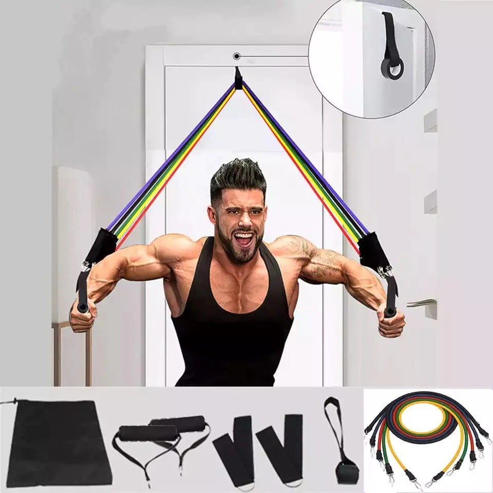 11-Piece Resistance Bands Set – Home Gym Kit