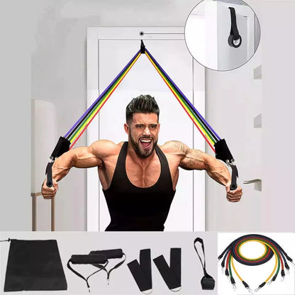11-Piece Resistance Bands Set – Home Gym Kit
