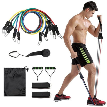11-Piece Resistance Bands Set – Home Gym Kit
